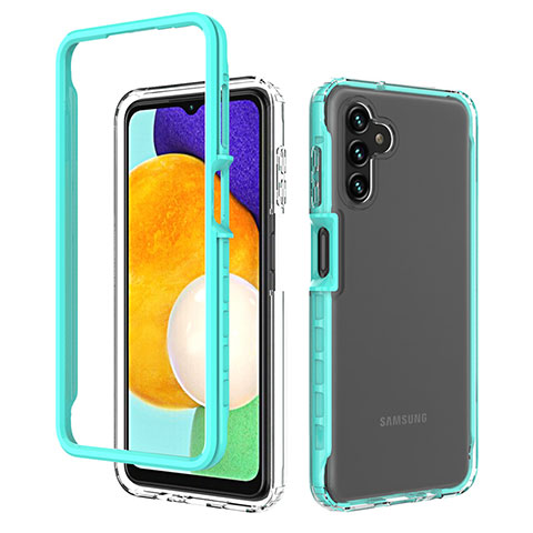 Carcasa Bumper Funda Silicona Transparente 360 Grados ZJ1 para Samsung Galaxy A13 5G Azul Cielo