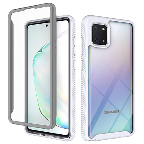 Carcasa Bumper Funda Silicona Transparente 360 Grados ZJ1 para Samsung Galaxy M60s Blanco