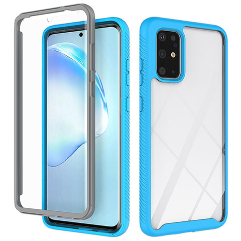 Carcasa Bumper Funda Silicona Transparente 360 Grados ZJ1 para Samsung Galaxy S20 Plus 5G Azul Cielo