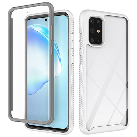 Carcasa Bumper Funda Silicona Transparente 360 Grados ZJ1 para Samsung Galaxy S20 Plus 5G Blanco