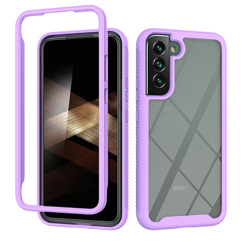 Carcasa Bumper Funda Silicona Transparente 360 Grados ZJ1 para Samsung Galaxy S25 Plus 5G Azul Cielo