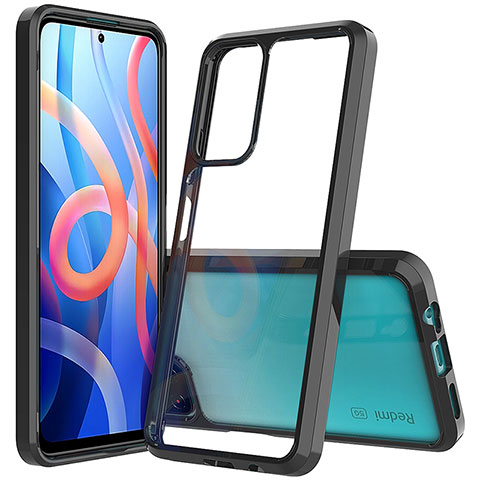 Carcasa Bumper Funda Silicona Transparente 360 Grados ZJ1 para Xiaomi Redmi Note 11T 5G Negro