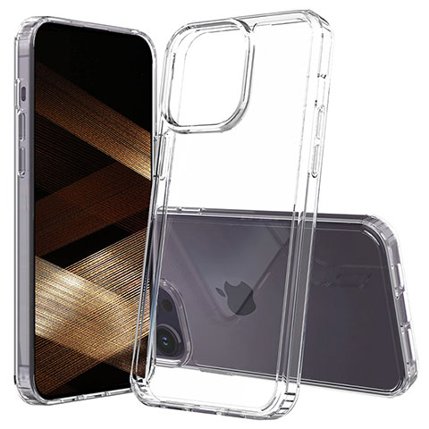 Carcasa Bumper Funda Silicona Transparente 360 Grados ZJ2 para Apple iPhone 15 Pro Max Claro