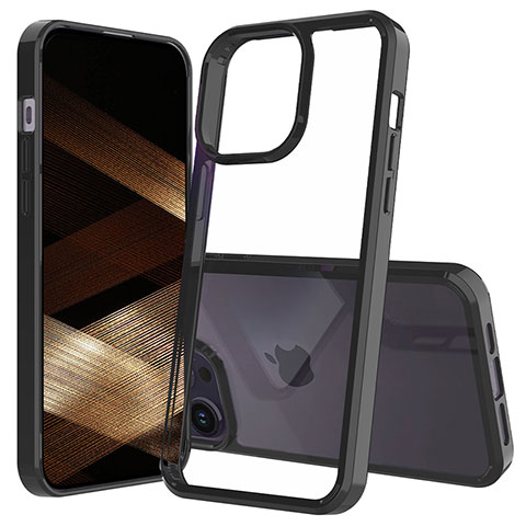 Carcasa Bumper Funda Silicona Transparente 360 Grados ZJ2 para Apple iPhone 15 Pro Max Negro