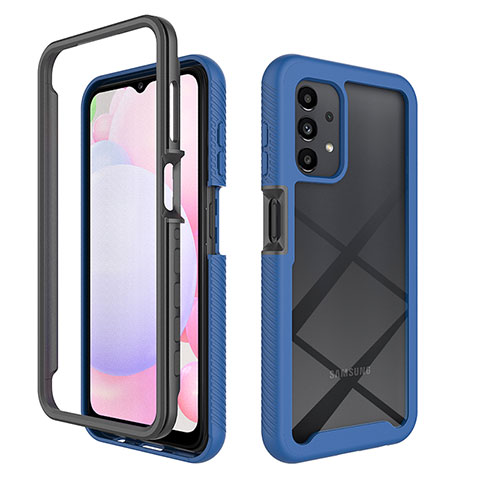 Carcasa Bumper Funda Silicona Transparente 360 Grados ZJ2 para Samsung Galaxy A13 4G Azul