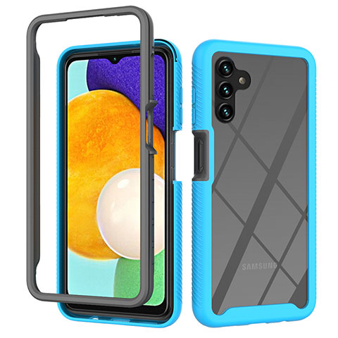 Carcasa Bumper Funda Silicona Transparente 360 Grados ZJ2 para Samsung Galaxy A13 5G Azul Cielo