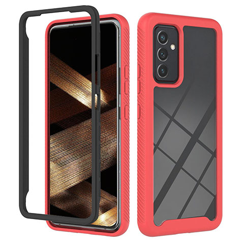 Carcasa Bumper Funda Silicona Transparente 360 Grados ZJ2 para Samsung Galaxy A15 4G Rojo