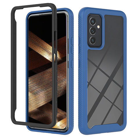 Carcasa Bumper Funda Silicona Transparente 360 Grados ZJ2 para Samsung Galaxy A55 5G Azul