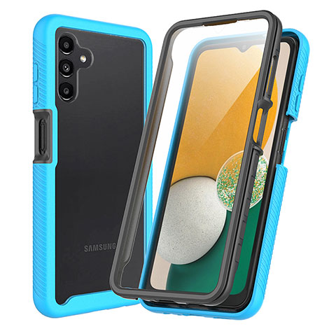 Carcasa Bumper Funda Silicona Transparente 360 Grados ZJ3 para Samsung Galaxy A04s Azul Cielo