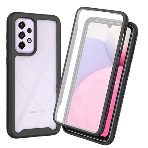 Carcasa Bumper Funda Silicona Transparente 360 Grados ZJ3 para Samsung Galaxy A33 5G Negro