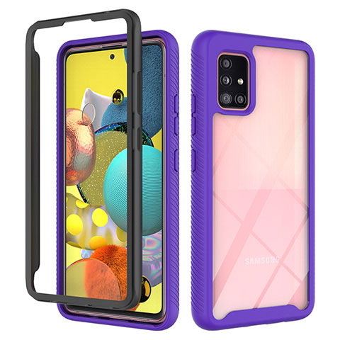 Carcasa Bumper Funda Silicona Transparente 360 Grados ZJ3 para Samsung Galaxy M40S Purpura Claro