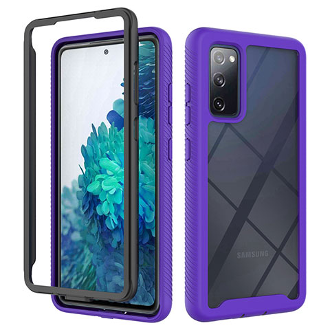 Carcasa Bumper Funda Silicona Transparente 360 Grados ZJ3 para Samsung Galaxy S20 FE 4G Purpura Claro