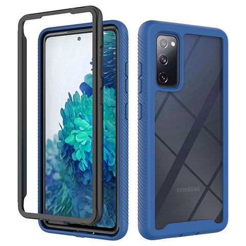 Carcasa Bumper Funda Silicona Transparente 360 Grados ZJ3 para Samsung Galaxy S20 Lite 5G Azul