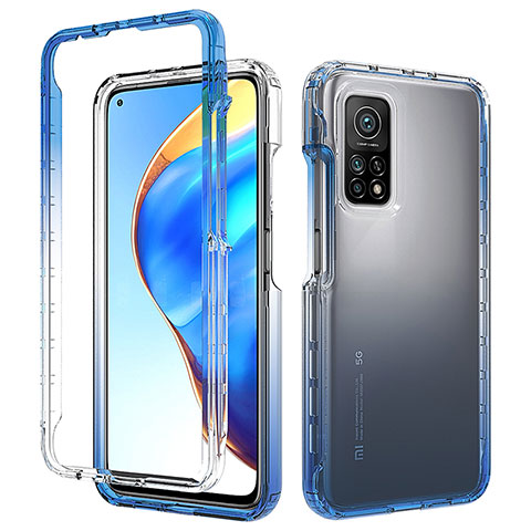 Carcasa Bumper Funda Silicona Transparente 360 Grados ZJ3 para Xiaomi Mi 10T 5G Azul