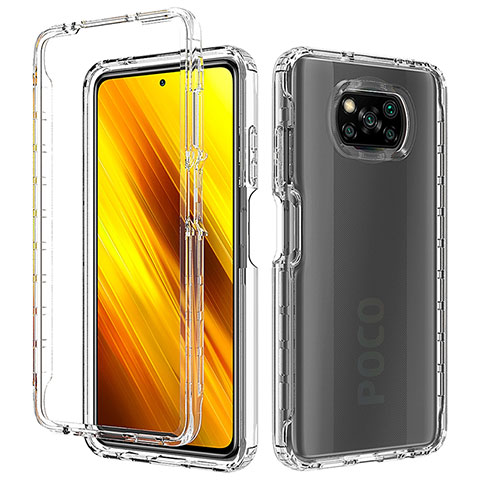 Carcasa Bumper Funda Silicona Transparente 360 Grados ZJ3 para Xiaomi Poco X3 NFC Claro