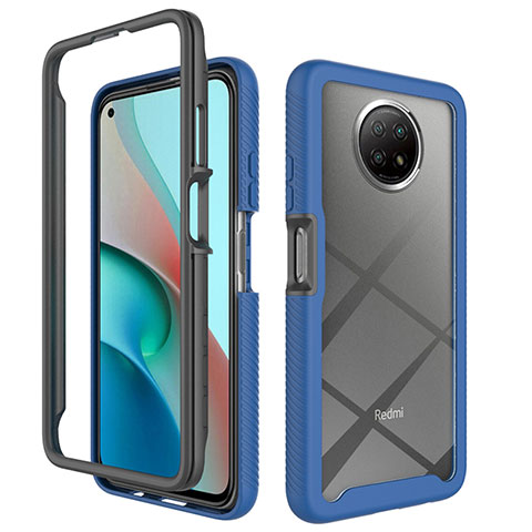 Carcasa Bumper Funda Silicona Transparente 360 Grados ZJ3 para Xiaomi Redmi Note 9 5G Azul