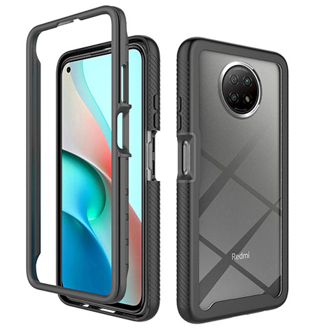 Carcasa Bumper Funda Silicona Transparente 360 Grados ZJ3 para Xiaomi Redmi Note 9 5G Negro