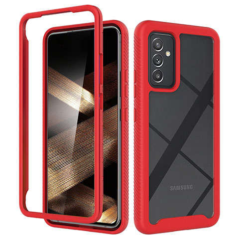 Carcasa Bumper Funda Silicona Transparente 360 Grados ZJ4 para Samsung Galaxy A15 4G Rojo