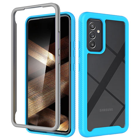 Carcasa Bumper Funda Silicona Transparente 360 Grados ZJ4 para Samsung Galaxy A35 5G Azul Cielo