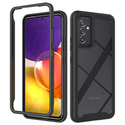 Carcasa Bumper Funda Silicona Transparente 360 Grados ZJ4 para Samsung Galaxy A82 5G Negro