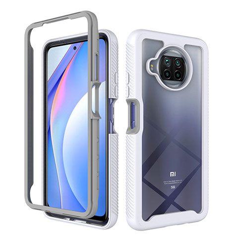 Carcasa Bumper Funda Silicona Transparente 360 Grados ZJ4 para Xiaomi Mi 10i 5G Blanco