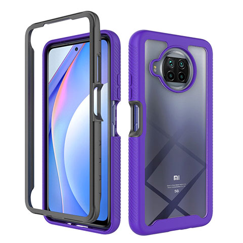 Carcasa Bumper Funda Silicona Transparente 360 Grados ZJ4 para Xiaomi Mi 10i 5G Morado