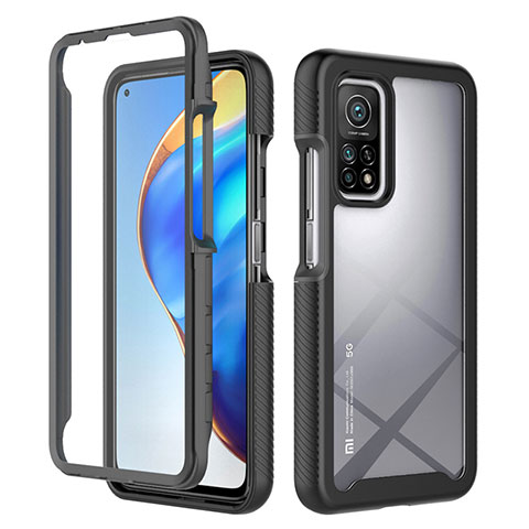 Carcasa Bumper Funda Silicona Transparente 360 Grados ZJ4 para Xiaomi Mi 10T 5G Negro