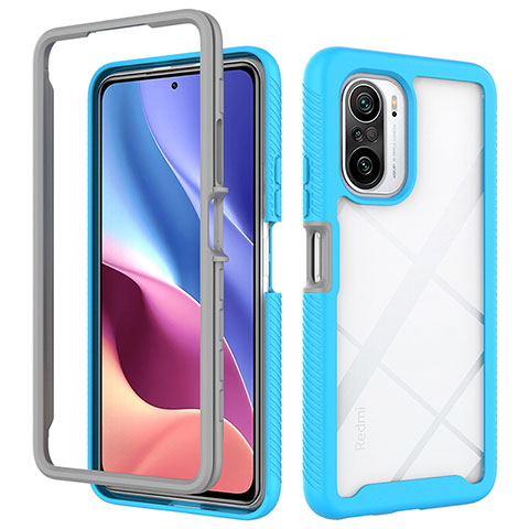 Carcasa Bumper Funda Silicona Transparente 360 Grados ZJ4 para Xiaomi Mi 11i 5G Azul Cielo