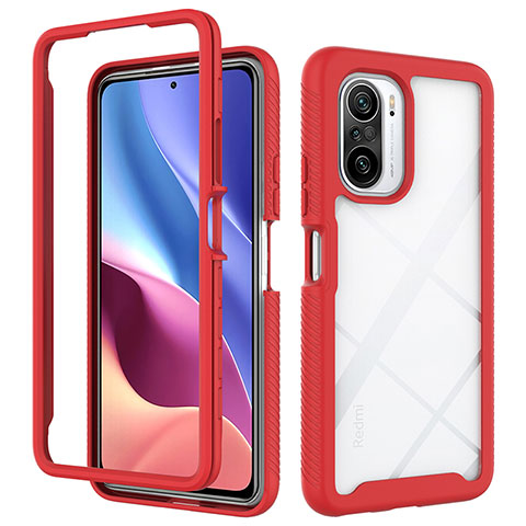 Carcasa Bumper Funda Silicona Transparente 360 Grados ZJ4 para Xiaomi Mi 11X 5G Rojo