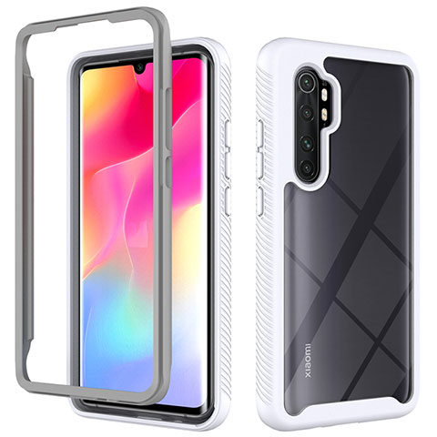 Carcasa Bumper Funda Silicona Transparente 360 Grados ZJ4 para Xiaomi Mi Note 10 Lite Blanco