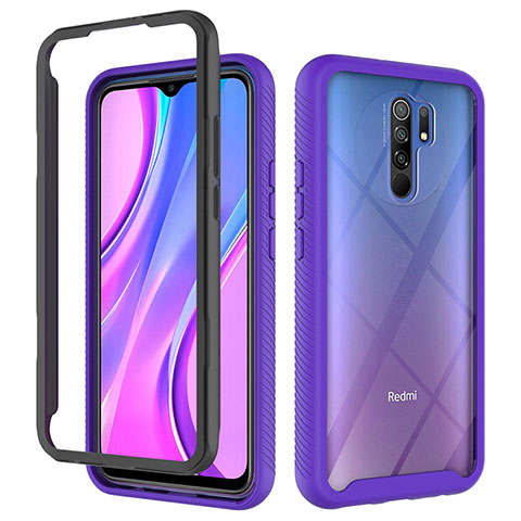 Carcasa Bumper Funda Silicona Transparente 360 Grados ZJ4 para Xiaomi Poco M2 Morado