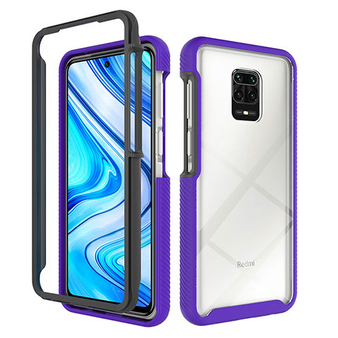 Carcasa Bumper Funda Silicona Transparente 360 Grados ZJ4 para Xiaomi Poco M2 Pro Morado