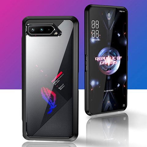 Carcasa Bumper Funda Silicona Transparente 360 Grados ZJ5 para Asus ROG Phone 5s Negro