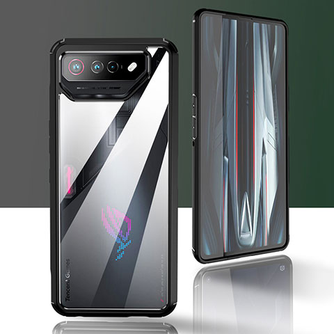 Carcasa Bumper Funda Silicona Transparente 360 Grados ZJ5 para Asus ROG Phone 7 Pro Negro