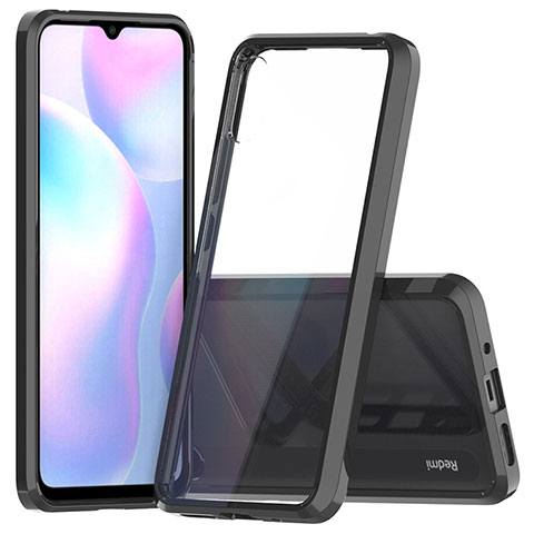 Carcasa Bumper Funda Silicona Transparente 360 Grados ZJ5 para Xiaomi Redmi 9i Negro