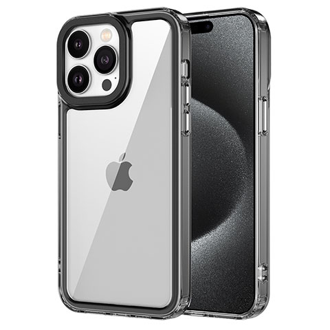 Carcasa Bumper Funda Silicona Transparente AC1 para Apple iPhone 15 Pro Max Negro