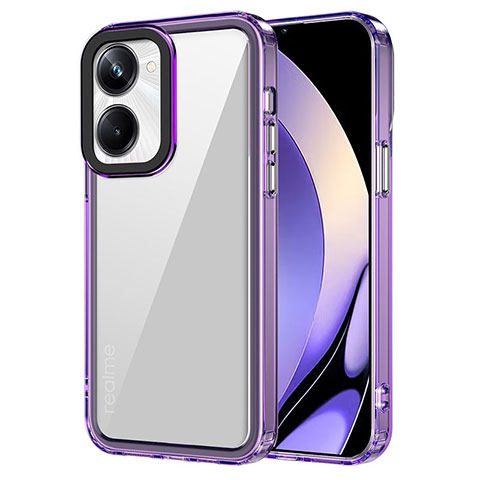 Carcasa Bumper Funda Silicona Transparente AC1 para Realme 10 Pro 5G Purpura Claro