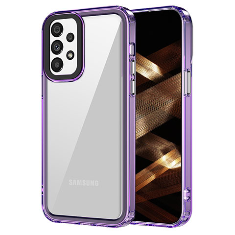 Carcasa Bumper Funda Silicona Transparente AC1 para Samsung Galaxy A52 4G Purpura Claro