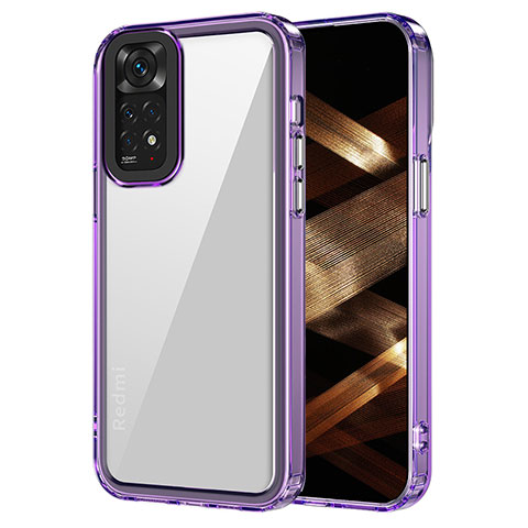 Carcasa Bumper Funda Silicona Transparente AC1 para Xiaomi Redmi Note 11 4G (2022) Purpura Claro