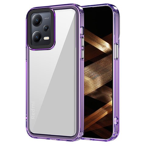 Carcasa Bumper Funda Silicona Transparente AC1 para Xiaomi Redmi Note 12 5G Purpura Claro