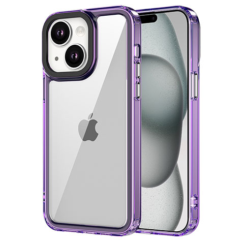 Carcasa Bumper Funda Silicona Transparente AC2 para Apple iPhone 15 Morado