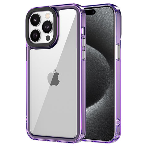 Carcasa Bumper Funda Silicona Transparente AC2 para Apple iPhone 16 Pro Morado