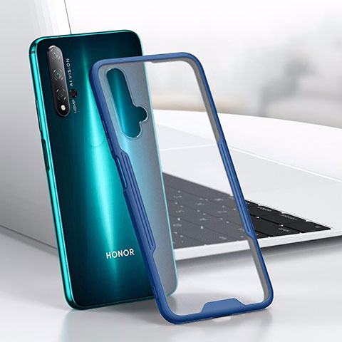 Carcasa Bumper Funda Silicona Transparente Espejo H01 para Huawei Honor 20S Azul