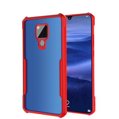 Carcasa Bumper Funda Silicona Transparente Espejo H01 para Huawei Mate 20 X 5G Rojo