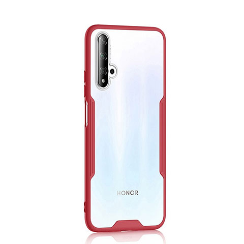 Carcasa Bumper Funda Silicona Transparente Espejo H01 para Huawei Nova 5T Rojo