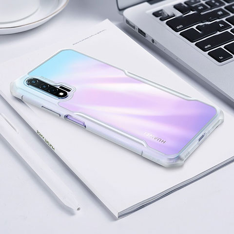 Carcasa Bumper Funda Silicona Transparente Espejo H01 para Huawei Nova 6 Blanco