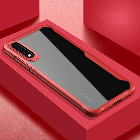 Carcasa Bumper Funda Silicona Transparente Espejo H01 para Huawei P20 Pro Rojo