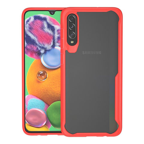 Carcasa Bumper Funda Silicona Transparente Espejo H01 para Samsung Galaxy A70 Rojo