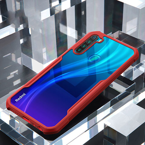 Carcasa Bumper Funda Silicona Transparente Espejo H01 para Xiaomi Redmi Note 8 Rojo