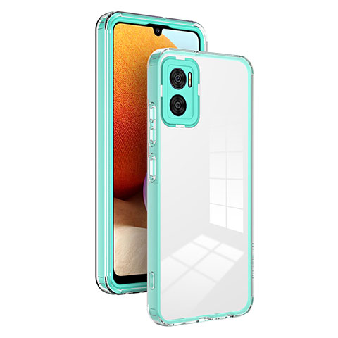 Carcasa Bumper Funda Silicona Transparente Espejo H01P para Motorola Moto E22 Verde